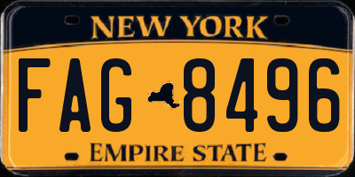 NY license plate FAG8496