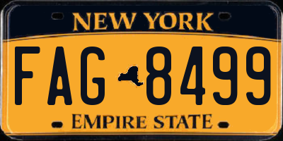 NY license plate FAG8499