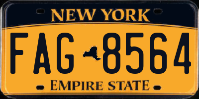 NY license plate FAG8564