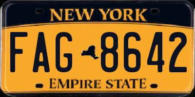 NY license plate FAG8642