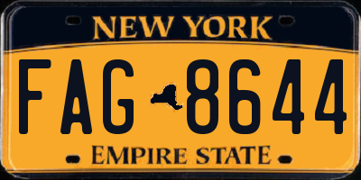NY license plate FAG8644