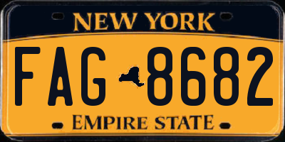 NY license plate FAG8682