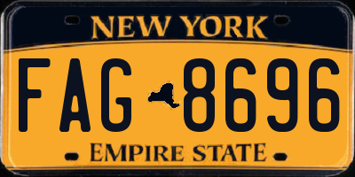 NY license plate FAG8696