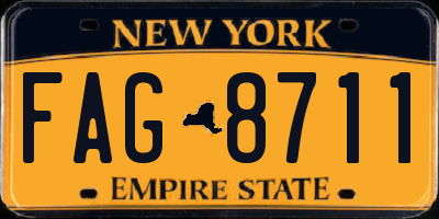 NY license plate FAG8711