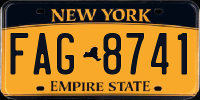 NY license plate FAG8741