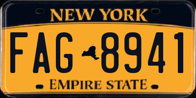 NY license plate FAG8941