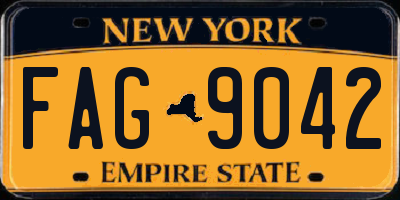 NY license plate FAG9042