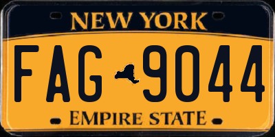 NY license plate FAG9044