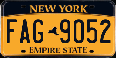 NY license plate FAG9052