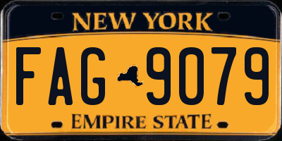 NY license plate FAG9079