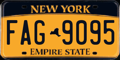 NY license plate FAG9095