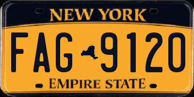 NY license plate FAG9120
