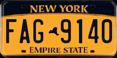 NY license plate FAG9140