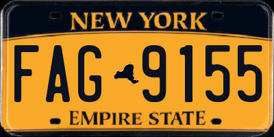 NY license plate FAG9155