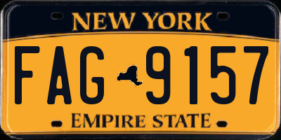 NY license plate FAG9157
