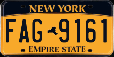NY license plate FAG9161