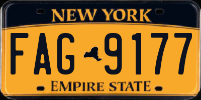 NY license plate FAG9177