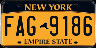 NY license plate FAG9186