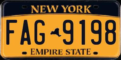 NY license plate FAG9198