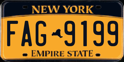 NY license plate FAG9199