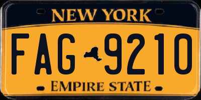 NY license plate FAG9210
