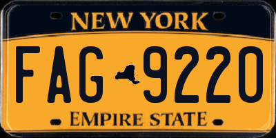 NY license plate FAG9220