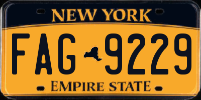 NY license plate FAG9229