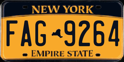 NY license plate FAG9264