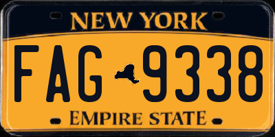NY license plate FAG9338