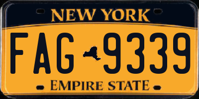 NY license plate FAG9339