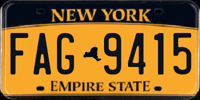NY license plate FAG9415