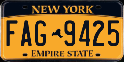 NY license plate FAG9425