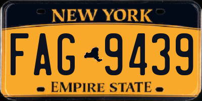 NY license plate FAG9439