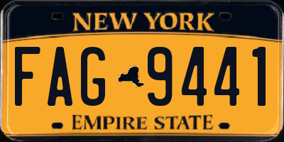 NY license plate FAG9441