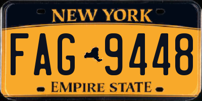 NY license plate FAG9448