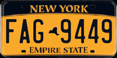 NY license plate FAG9449