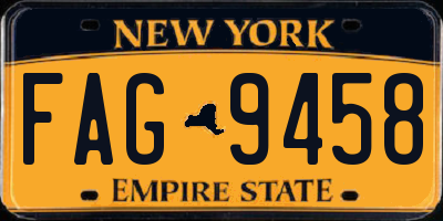 NY license plate FAG9458