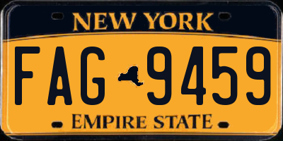 NY license plate FAG9459