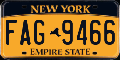 NY license plate FAG9466