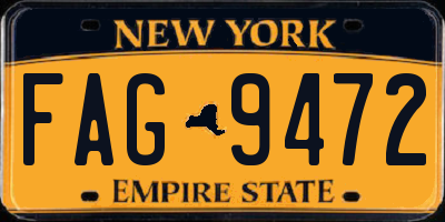 NY license plate FAG9472