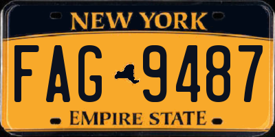 NY license plate FAG9487