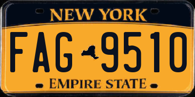NY license plate FAG9510