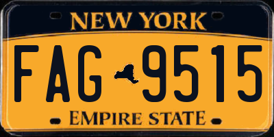 NY license plate FAG9515