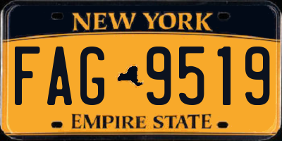 NY license plate FAG9519