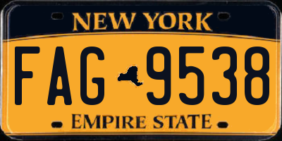 NY license plate FAG9538