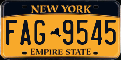 NY license plate FAG9545