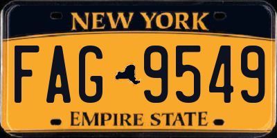 NY license plate FAG9549