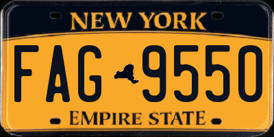 NY license plate FAG9550