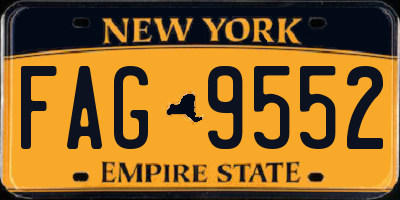 NY license plate FAG9552
