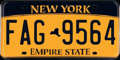 NY license plate FAG9564